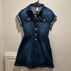Guess Girls' Denim Button-Up Dress